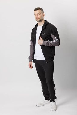 Спортивный костюм М-1864: Чёрный / Кофе - Relay фото 2