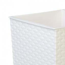 Кашпо напольное Ротанг 230х220х415мм (со вставкой)(белый) М6825 - Альтернатива фото 3