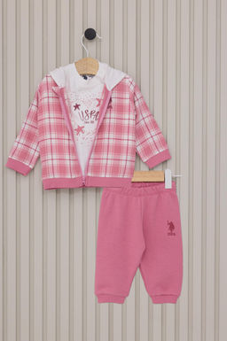 K_z Bebek Pembe 3l_ Pijama Tak_m_ Sepette S_rpriz _ndirim - U.s. polo assn фото 2