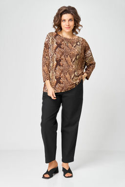 Джемпер Bliss 9402 коричневый, змея