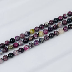 Бусины для украшентй из Турмалина микс (36 бусин) 40 см