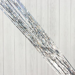 Цена за 10 шт. Дождик новогодний «Зимнее волшебство. Мерцание звёзд», b-9 см, L-150 см, серебро