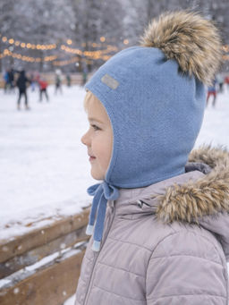 Шапка детская голубая
