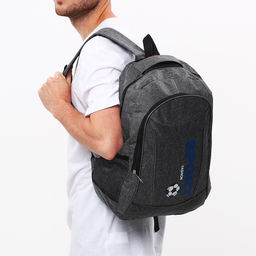 Рюкзак мужской на молнии, 3 наружных кармана, серый