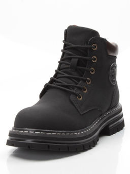 01-P8305-2 BLACK Ботинки демисезонные женские (натуральная кожа)