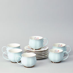 ЧАЙНЫЙ НАБОР LEFARD ВРЕМЕНА ГОДА НА 6 ПЕР. 12 ПР. 250 МЛ ГОЛУБОЙ