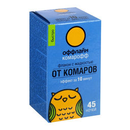 Дополнительный флакон-жидкость от комаров Комарофф, 45 ночей, 1 шт.