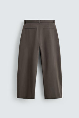 PANTAL?N WIDE FIT CINTUR?N / Gris topo - Zara фото 8