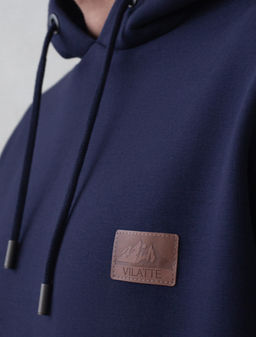 Худи на молнии из премиального футера трехнитки с начесом - Vilatte фото 2