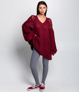 Пуловер #КТ8101 (6), бордовый - Dommod фото 4