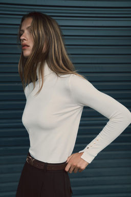 JERSEY B?SICO PUNTO LISO / Crudo - Zara фото 4