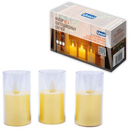 ULD-F064 WW CANDLE SET3 Фигура светодиодная Свеча на батарейках LR44 (в/к), в составе набора из 3 штук. 1 светодиод. Теплый белый свет. TM Uniel - Volpe фото 10