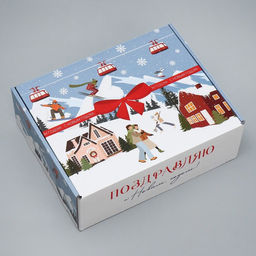 Коробка складная Снежный город , 27 21 9 см - Дарите счастье фото 2