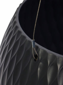 Кашпо для цветов Жемчужина, 4 л, d=29 см, h=19.5 см, пластик, со вставкой, подвесное, цвет графитовый - Simaland фото 2