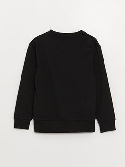 Bisiklet Yaka Bask?l? Uzun Kollu Erkek ?ocuk Sweatshirt - Waikiki фото 3
