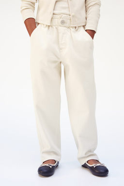 Vaquero paper bag de corte relajado - H&m фото 2