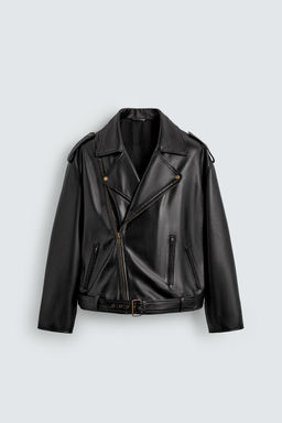 LEATHER BIKER JACKET LIMITED EDITION - Zara фото 8