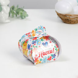 Цена за 10 шт. Коробочка подарочная для яйца «Счастливой Пасхи!» на пасху, 25×30 см