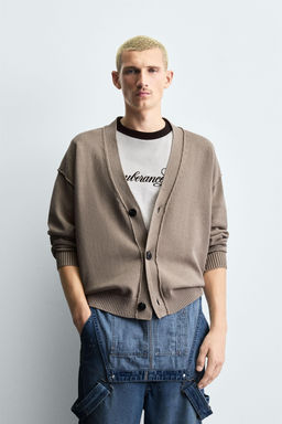 REVERSIBLE CARDIGAN WITH REVERSE EFFECT - Zara фото 2
