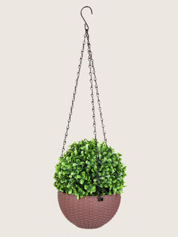 Кашпо подвесное пластик 16х11 см КОРИЧНЕВЫЙ 1,2 литра / P7207 /уп 160/753929