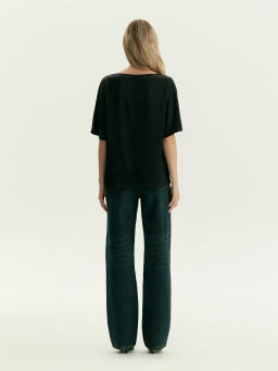 Блузка с коротким рукавом из вискозы, B3248/algo - Emka фото 5