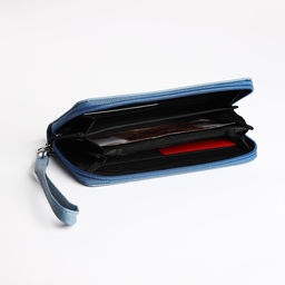 Кошелёк на молнии, цвет голубой - Simaland фото 4