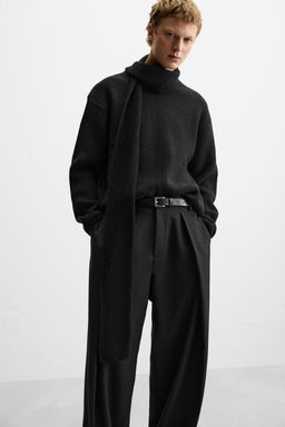 WIDE-FIT PLEATED TROUSERS - Zara фото 5