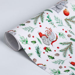 Цена за 10 шт. Бумага упаковочная глянцевая «С Новым Годом!», 50 × 70 см