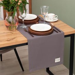 Дорожка на стол «Этель» Kitchen 40×150±5 см, 100% хлопок, саржа 220 г/м², серая