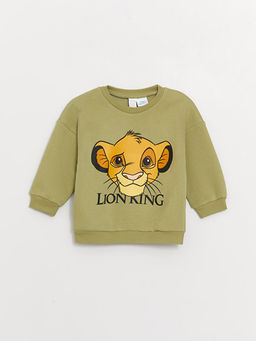 Bisiklet Yaka Aslan Kral Bask?l? Erkek Bebek Sweatshirt ve E?ofman Alt? Tak?m - Waikiki фото 2