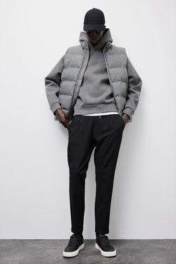 Sudadera efecto neopreno con capucha Loose Fit - H&m фото 3