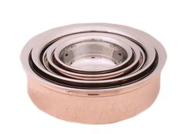 Набор посуды из 5 чаш (медь) №ПсСН/1