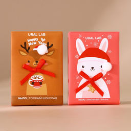 Подарочный набор новогодний URAL LAB Чудеса рядом: мыло для рук кусковое, 2х100 г  фото 3