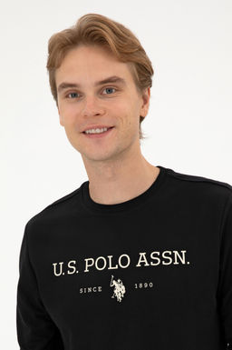Erkek Regular Fit Bisiklet Yaka Siyah _nce Basic Sweatshirt Sepette S_rpriz _ndirim - U.s. polo assn фото 2