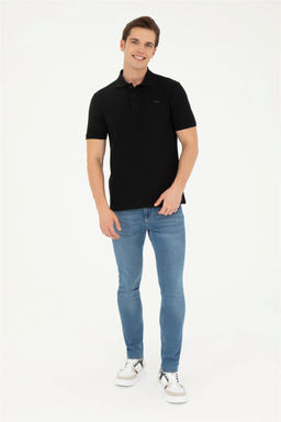 Мужская черная базовая футболка - U.s. polo assn фото 4