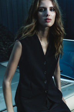 ZW COLLECTION WAISTCOAT WITH POCKETS - Zara фото 8