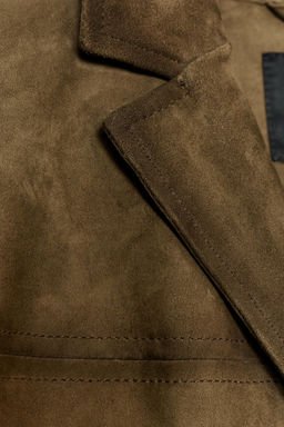 OVERSIZE 100% SUEDE LEATHER BLAZER ZW COLLECTION LIMITED EDITION - Zara фото 7