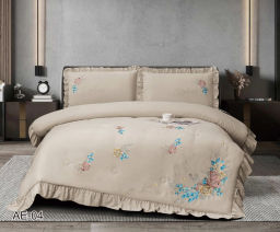 КПБ EFOR COTTONI с вышивкой "цветная роза" (AE-04), евро