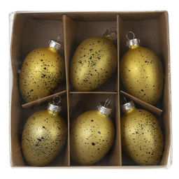 Набор из 6-ти изделий декоративных подвесных "Яйцо" (4*6,5), L14 W14 H4,5 см