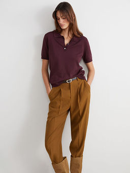 Polo Yaka Kad?n Triko Kazak