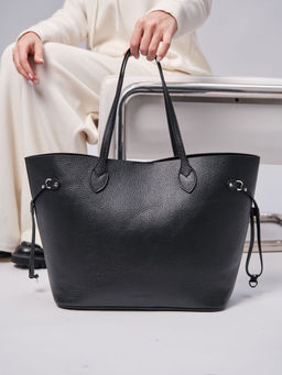 Сумка кожаная шоппер Deboro 30890 черная