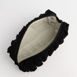 Косметичка на молнии женская, с подкладом, чёрная - Simaland фото 4