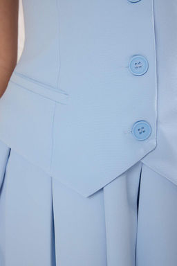 Siyah Duz Piliseli K?sa / Mini Dokuma Elbise TWOSS25EL00866 - Trendyolmilla фото 11