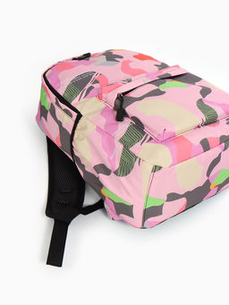 Рюкзак школьный на молнии, с карманами, с абстрактным рисунком, размер 30?13?42 см, с принтом, чёрный