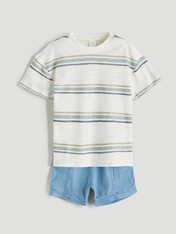 ?izgili Erkek Bebek Ti??rt ve ?ort 2li