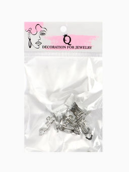 Основа под серьги-клипсы, 10 мм (набор 5 пар), цвет серебро