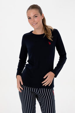 Kad_n Lacivert Pijama Tak_m_ Sepette S_rpriz _ndirim - U.s. polo assn фото 3