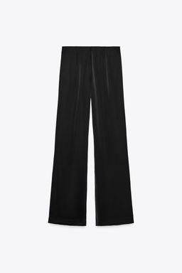 HIGH-WAIST SATIN TROUSERS - Zara фото 6