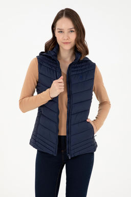Женский темно-синий жилет