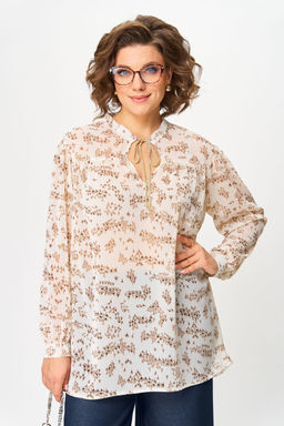 Блуза Michel Chic 760/2 молочный веточка